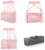 Lorelli Reisebett Magic Sleep 2 Ebenen Baldachin Mobile Wickelauflage faltbar rosa Sterne Bild 2