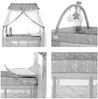 Lorelli Reisebett Magic Sleep 2 Ebenen Baldachin Mobile Wickelauflage faltbar rosa Sterne Bild 3