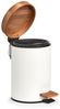 Basera® Kosmetikeimer aus Metall mit Bambusdeckel, weiß, 3 Liter Bild 2