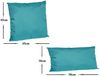 JACK Dekokissen 2er Set Outdoor Lounge Deko Kissen Set 45x45cm + 30x50cm Inkl. Füllung, mit Lotus-Effekt, Robust, Strapazierfähig, für Innen & Außen geeignet Bild 3