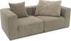 DOMO. collection Sofa 800011, 2 Sitzer, Rechteckig, individuell kombinierbar, Cord 2er Couch, modular, Polstergarnitur, 216 x 108 x 69 (BxTxH), schlamm Bild 3