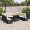 vidaXL Garten Essgruppe mit Kissen 10 pcs Schwarz und Creme 3350005 Bild 3