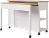 Küchenwagen aus MDF mit 2 Schubladen & ausziehbarer Platte, 120x50x92 cm, Weiß Bild 5