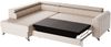 Ecksofa Alice mit Schlaffunktion und Bettkasten, Wohnlandschaft mit einstellbare Kopfstützen, Couch, Sofa, Bettsofa, Schlafsofa (Blau (Kronos 09), Ecksofa Rechts) Bild 3