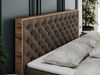 Boxspringbett mit Multipocket-Matratze und Zwei Bettkästen, Doppelbett mit Stauraum - ALBERO 3 - 160 x 200 cm - Braun Velours - H4 Bild 4