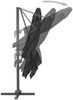 Sonnenschirm, Ampelschirm, Gartenschirm mit Aluminium-Mast 3x3 cm Schwarz Bild 4