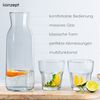 KONZEPT Wasserkaraffe Karaffe Glaskaraffe Transparente 1 Liter, (3-tlg), ideal für Wasser, Saft, Wein, Limonade, Coctails und Milch Bild 4