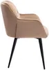 Vente-unique - PEGA Stuhl SamtStoff Beige - B 62 cm x H 78 cm x L 58,5 cm Bild 4