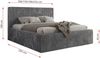 MKS Möbel 'Tiliano Classic' Polsterbett mit Stauraum, Cordstoff, Grau, 180x200 cm, Multipocket | H3 - mittelfest Bild 4
