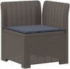 vidaXL 5-Sitzer Gartensofa mit Kissen Rattan-Look PP Hellgrau 3444085 Bild 4