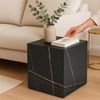 Beistelltisch Ellelu 45x40x40 cm Marmoroptik, schwarz [en. casa] Bild 5