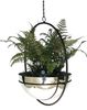 DanDiBo Blumenampel Innen Metall Wand Hängepflanzen 78 cm 96087 L mit Topf Silber Pflanzenhänger Blumenhänger Topfhänger Blumen Blumentopfhänger Hängetopf Bild 5