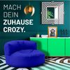 Lumaland runde Outdoor Sitzsack-Lounge, Polyester, Royalblau, 90 x 50 cm, 320 l Bild 3
