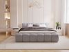GRAINGOLD Cloud Low Bett 160x200, Polsterbett mit Bettkasten und Lattenrost, Velour-Stoff, Grau Bild 4
