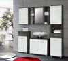FORTE Champ Seitenschrank, Holzwerkstoff, Grau/Weiß, 40,2 x 183,6 x 28,9 cm Bild 5