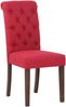 2er Set Esszimmerstühle WALES Stoff - 98x45x63cm, rot, Holz Gestell Stühle Esszimmerstühle Stuhl Esszimmer Esstisch Stühle Küchenstuhl Bild 2