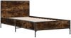 vidaXL Bettgestell Räuchereiche 100x200 cm Holzwerkstoff und Metall 845524 Bild 3
