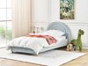 Bett mit Lattenrost ANET 90 x 200 cm Samtstoff Hellblau Bild 3