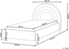 Bett mit Lattenrost ANET 90 x 200 cm Samtstoff Hellblau Bild 2