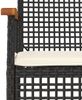 vidaXL 5-tlg. Garten-Essgruppe mit Kissen Schwarz Poly Rattan 3213597 Bild 4