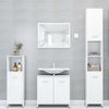 vidaXL Badezimmerschrank Weiß 30 x 30 x 183,5 cm Spanplatte [802597] Bild 4