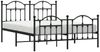 vidaXL Bettgestell mit Kopf- und Fußteil Metall Schwarz 135x190 cm 353456 Bild 4
