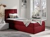 Boxspringbett 'Harlon Mini' links, dunkelrot, 100x200 cm Bild 2