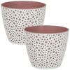 Heimwerkercenter Übertopf MePla - 2 Stück Übertopf VERO -ø11cm - weiss/pink Bild 4