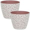 Heimwerkercenter Übertopf MePla - 2 Stück Übertopf VERO -ø11cm - weiss/pink Bild 5