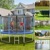 COSTWAY Trampolin mit Leiter Sprungmatte Sicherheitsnetz & Randabdeckung Trampolin Komplettset, Ø 305cm Bild 2