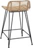 vidaXL Barhocker 2 pcs Natur 44 x 45 x 76 cm Rattan und Stahl 42033202 Bild 5