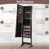Schmuckschrank neigungsverstellbar Schmuckregal mit Ganzkörperspiegel Dunkelbraun Bild 3