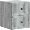 vidaXL Wandmontierter Nachttisch 2 pcs Graues Sonoma 33 x 34,5 x 40 cm 897968 Bild 3