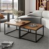 Lookway Couchtisch Yoshi 2in1 mit Tischplatte in natürlicher Holzfarbe (2er-Set), Breite: 70 cm und 60 cm Bild 2