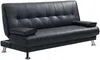 Vente-unique - MAXIME Sofa Kunstleder Schwarz - B 91 cm x H 91 cm x L 192 cm Bild 2