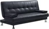 Vente-unique - MAXIME Sofa Kunstleder Schwarz - B 91 cm x H 91 cm x L 192 cm Bild 5