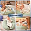sei Design Stillkissen XXL Musselin 190x30, ergonomisches Seitenschläferkissen Schwangerschaftskissen Lagerungskissen - Extra leise Füllung. Bezug 100% Bio Baumwolle Baby Erstausstattung Neugeborene Bild 3