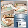 sei Design Stillkissen XXL Musselin 190x30, ergonomisches Seitenschläferkissen Schwangerschaftskissen Lagerungskissen - Extra leise Füllung. Bezug 100% Bio Baumwolle Baby Erstausstattung Neugeborene Bild 2