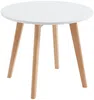 Vente-unique - LOULOUNE Esstisch Holz, Platte BeigeWeiß - B 60 cm x H 51 cm x L 60 cm Bild 3