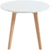 Vente-unique - LOULOUNE Esstisch Holz, Platte BeigeWeiß - B 60 cm x H 51 cm x L 60 cm Bild 2