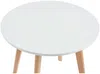 Vente-unique - LOULOUNE Esstisch Holz, Platte BeigeWeiß - B 60 cm x H 51 cm x L 60 cm Bild 4