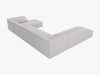 Micadoni Panorama-Ecksofa Ruby 7-Sitzer Links Strukturierter Stoff Ottawa Hellgrau Bild 4