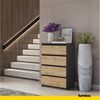 Furnica Kommode GABRIEL 4 Schubladen - Anthrazit Grau H92cm B60cm T33cm Bild 3