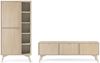 Wohnzimmer-Set Wohnwand Forest 2-teilig beige Herringbone Skandi Bild 1