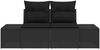 vidaXL Gartensofa mit Kissen Schwarz 184 x 62 x 69 cm Poly-Rattan 42006811 Bild 4