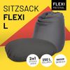 Lumaland 'Flexi Comfort' Sitzsack, Medium, 142 x 84 cm, Dunkelgrau Bild 2