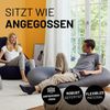 Lumaland 'Flexi Comfort' Sitzsack, Medium, 142 x 84 cm, Dunkelgrau Bild 5