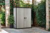 Dmora Gartenschrank Digby, Gartenmöbel, Mehrzweck-Gartenschrank, Container für Balkon oder Garage, 140x74 h170 cm, Grau Bild 2