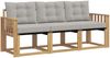 vidaXL Outdoor-Sofagarnitur mit Kissen 3 pcs Weiß und Hellgrau 3389161 Bild 2
