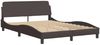 vidaXL Bett mit Matratze "Dover" Dunkelbraun 120x200 cm Stoff 3208367 Bild 4